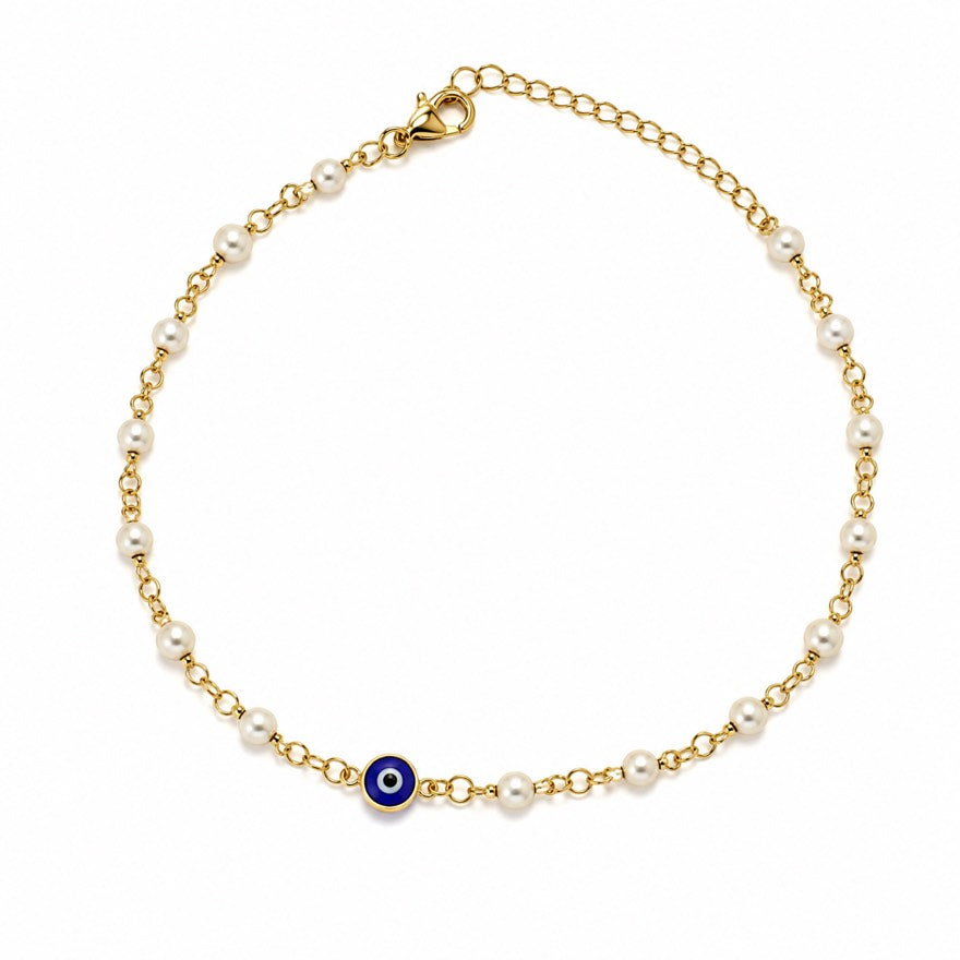 Ankle Pearl Evil Eye