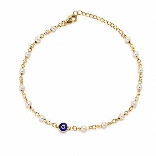Ankle Pearl Evil Eye