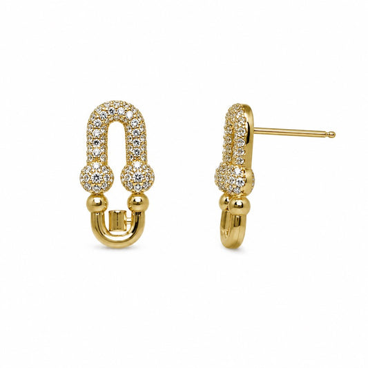 Aretes Golden Lock