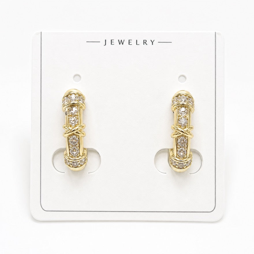 Aretes Golden Luxe Cross