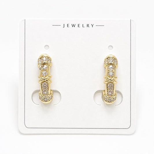 Aretes Golden Luxe Cross