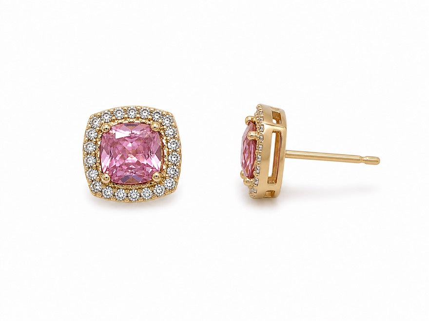 Aretes Pink Diamond Elegance