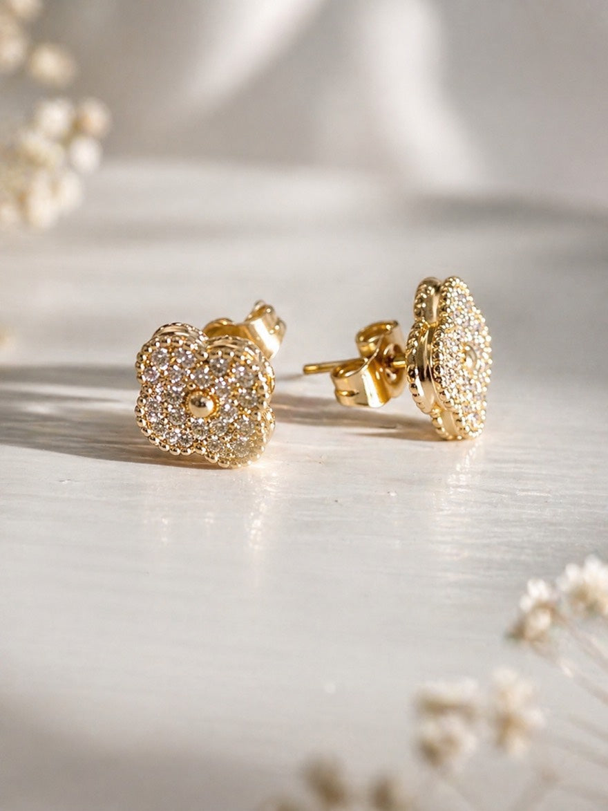 Arete rosa brillante