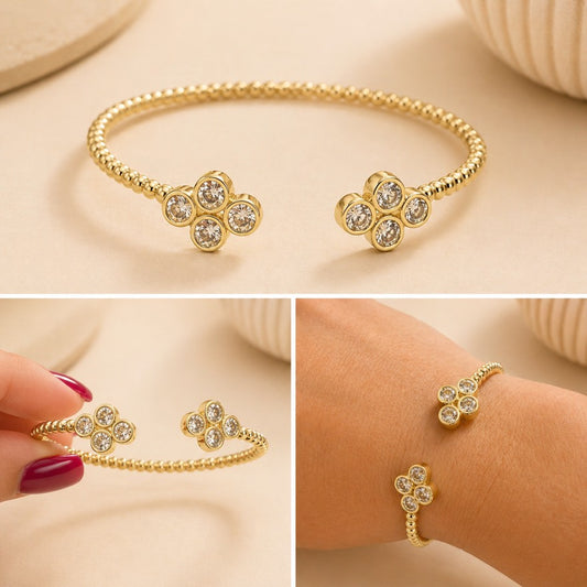 Pulsera Golden Clover Luxe